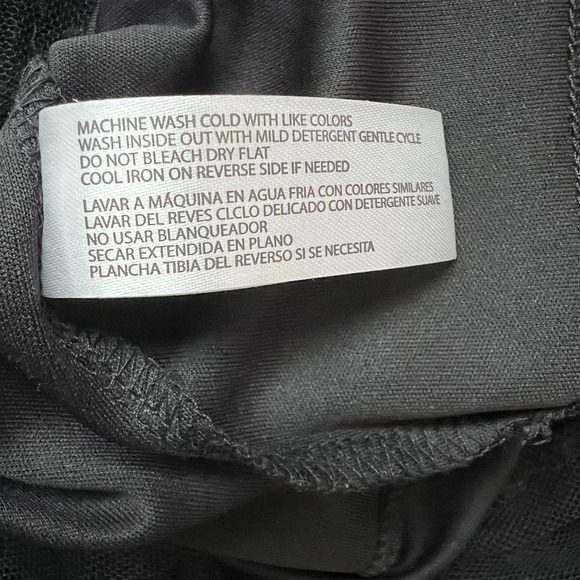 Romantic Goth Black Lace Ruffle Top Mesh Sheer Swiss Dot Bell Sleeve Medium - Picture 9 of 9